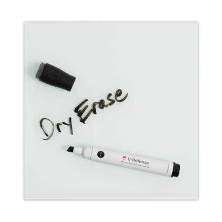 U Brands U-Defense Antimicrobial Dry-Erase Markers, Broad Chisel Tip, Black, 12PK 3284U0012